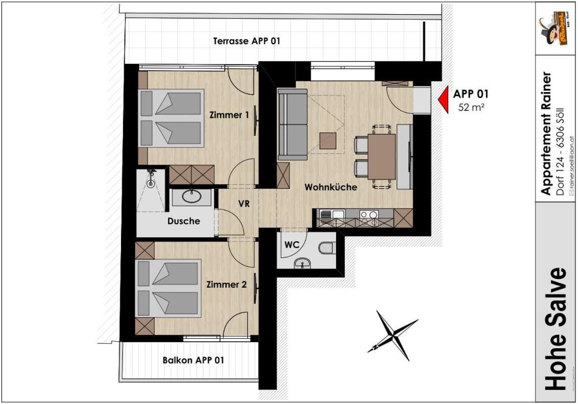 Apartment Rainer - Mittendrin Söll Eksteriør bilde